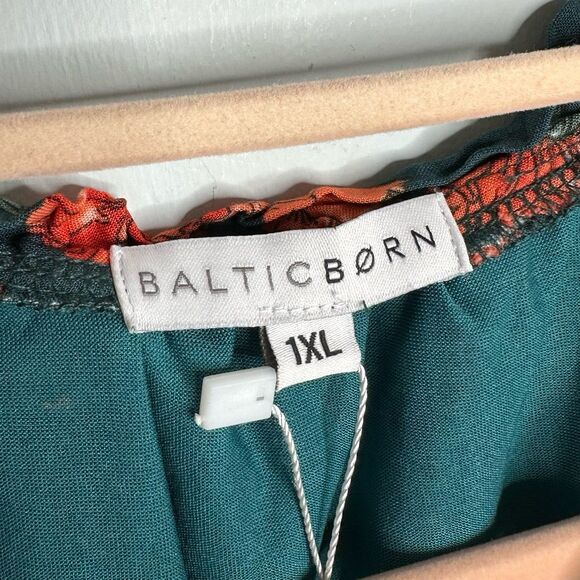 Baltic Born Botega Midi Dress Jade Green Floral Plus Size 1XL NEW NWT - Picture 5 of 12